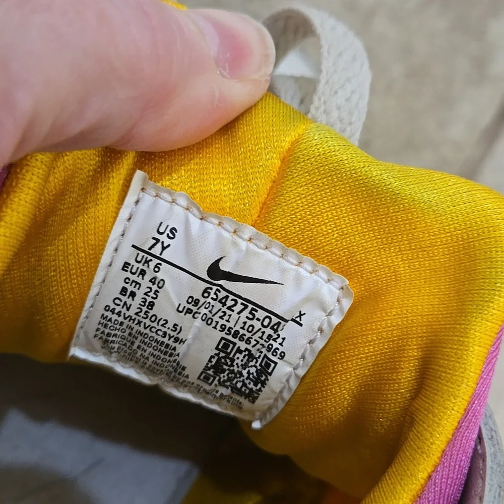 Nike size youth